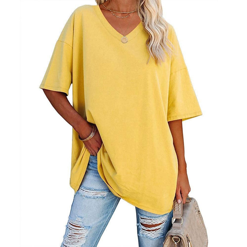 LUCIA - Casual Los V-Hals T-Shirt