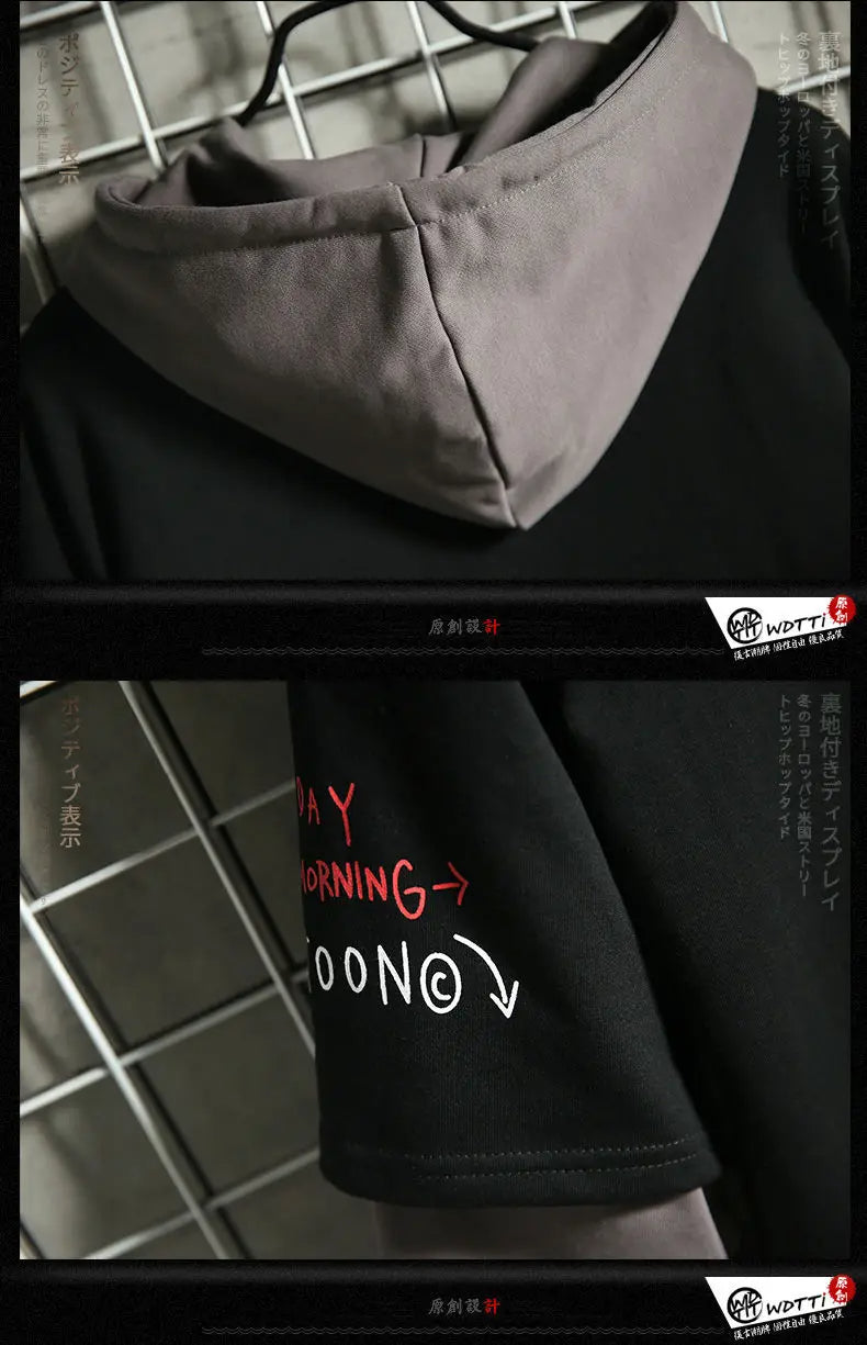 Simeon - Mock Tweedelig Sweatshirt met Koreaanse Hip Hop print