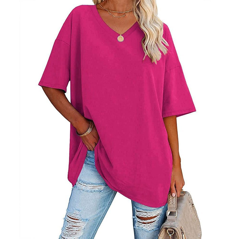 LUCIA - Casual Los V-Hals T-Shirt