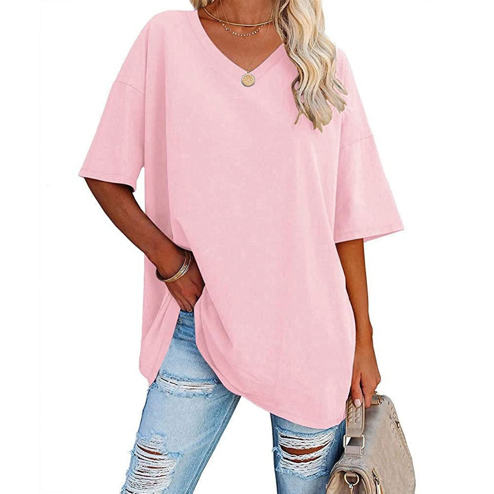 LUCIA - Casual Los V-Hals T-Shirt