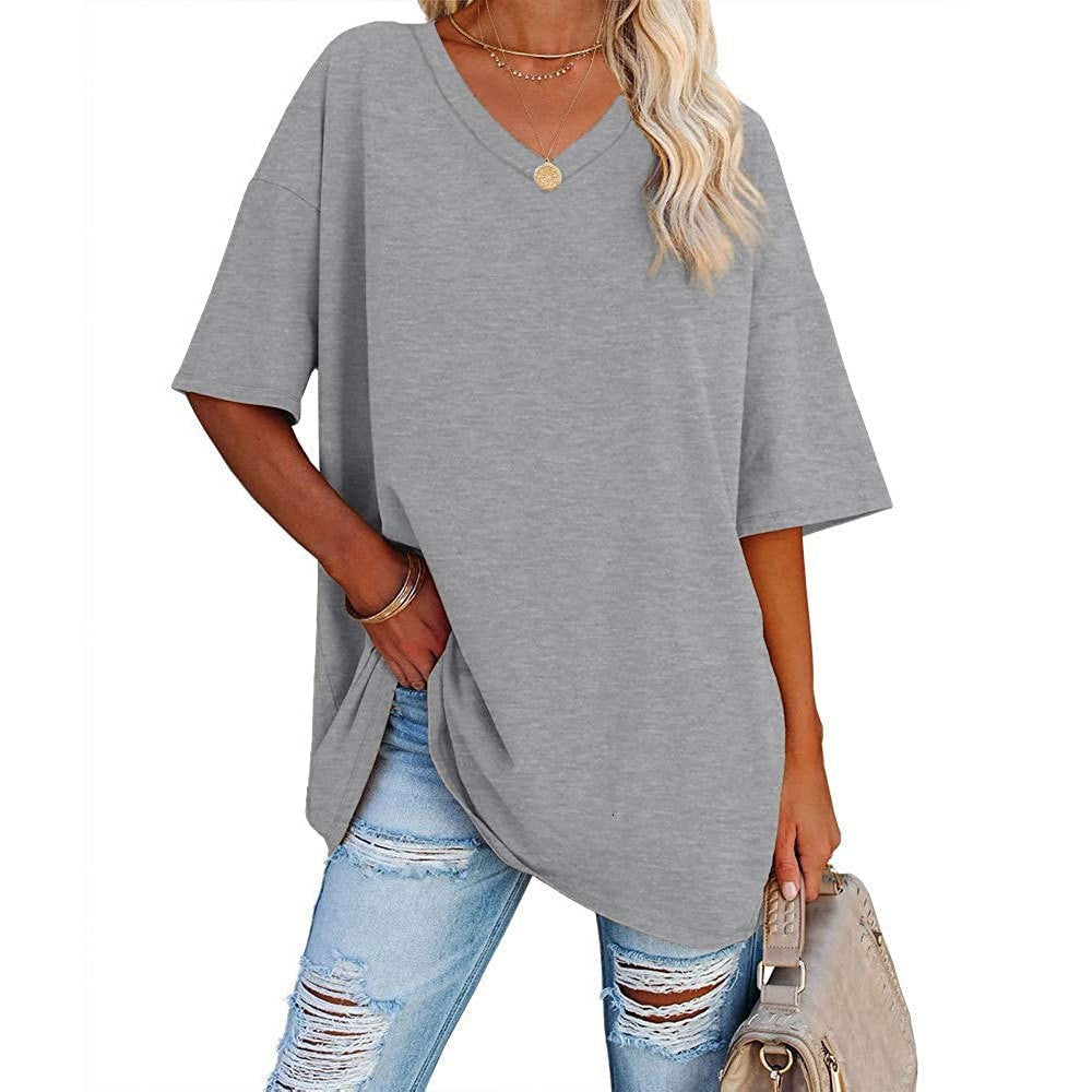 LUCIA - Casual Los V-Hals T-Shirt