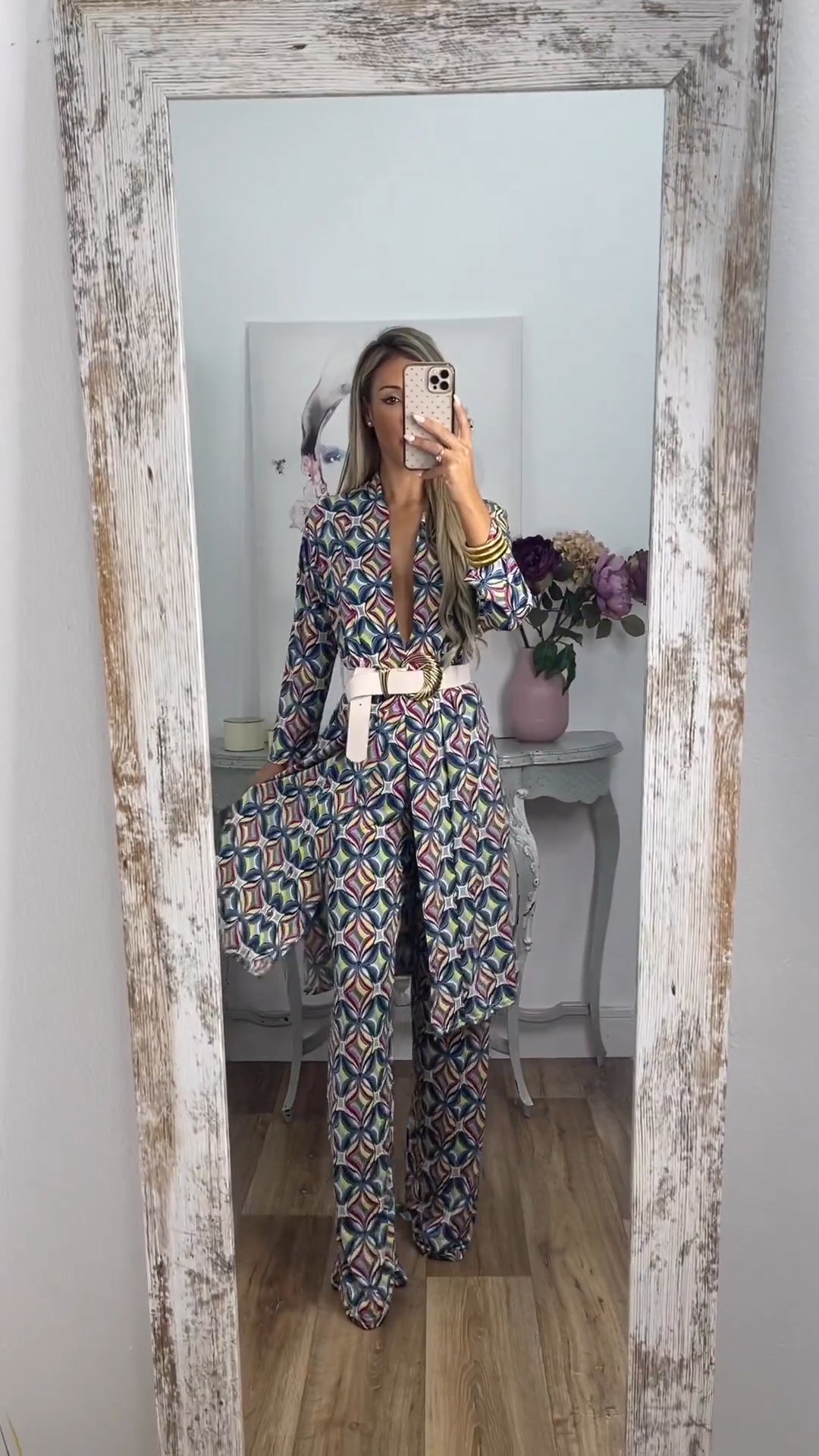 MARGO - Comfy pak met abstracte print voor dames