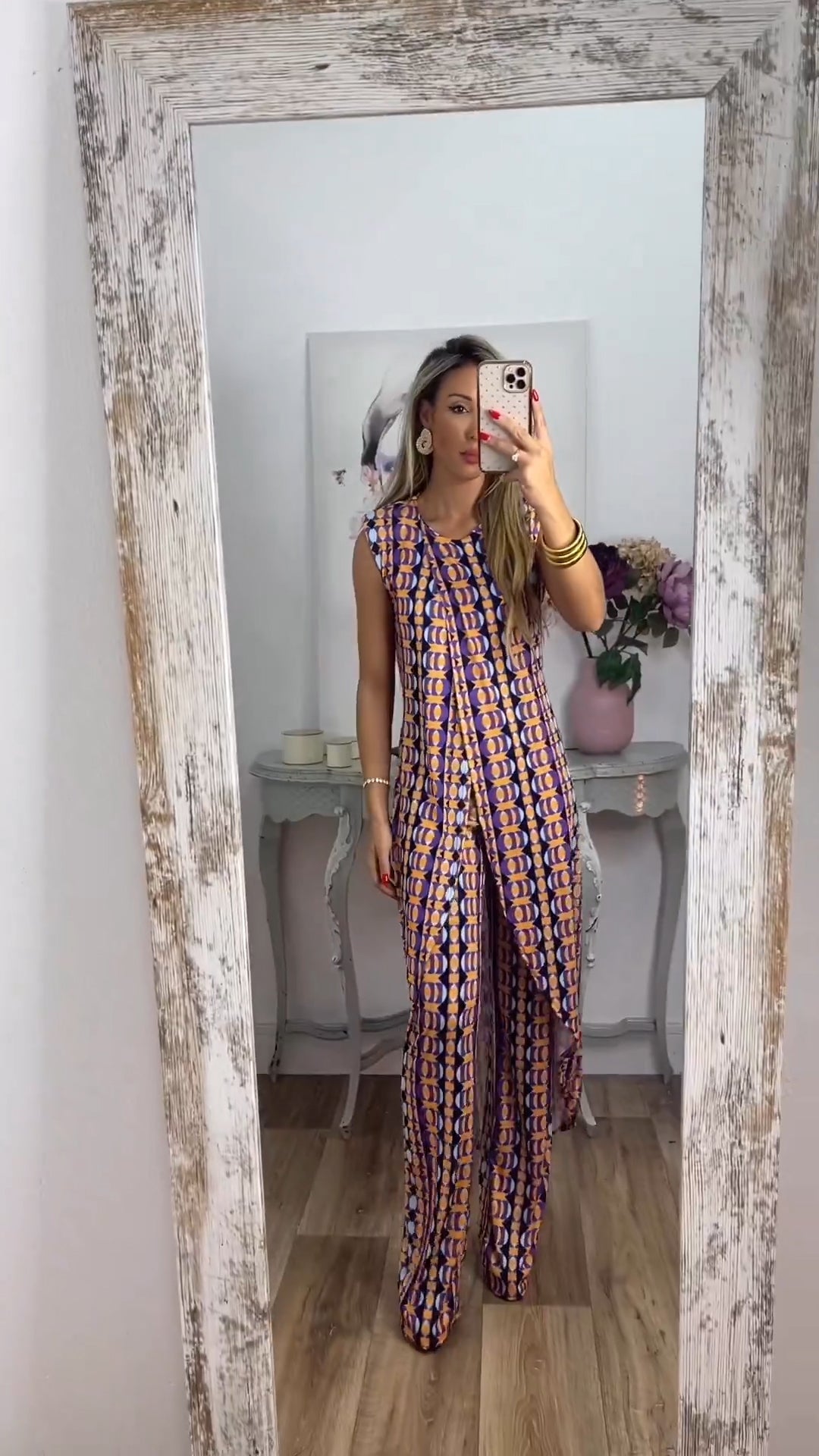 MARGO - Comfy pak met abstracte print voor dames