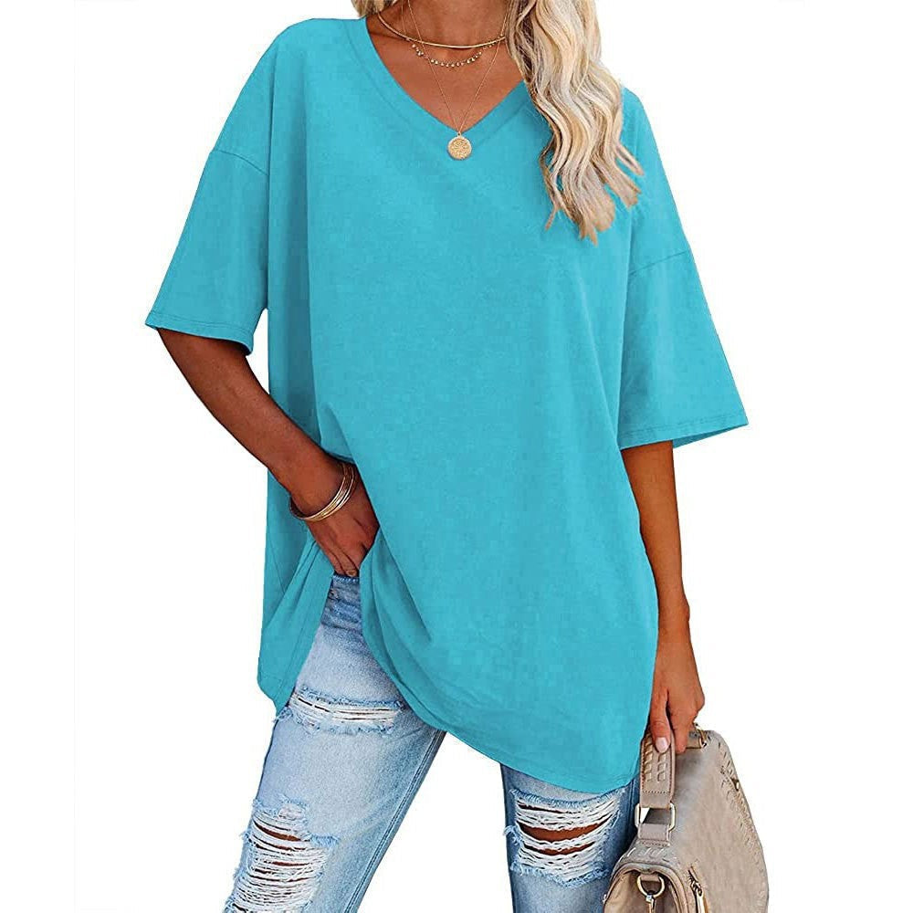LUCIA - Casual Los V-Hals T-Shirt
