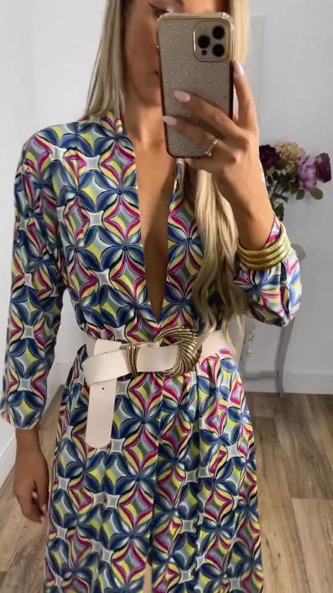 MARGO - Comfy pak met abstracte print voor dames