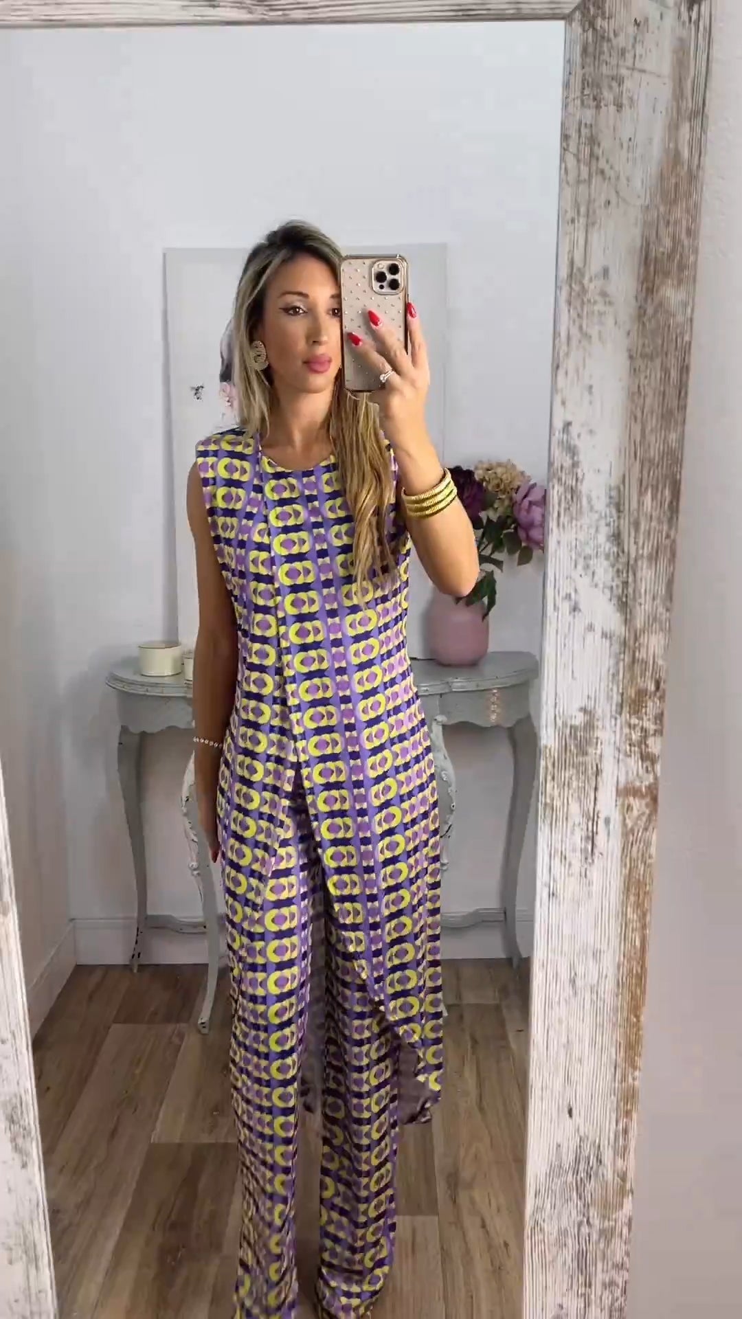 MARGO - Comfy pak met abstracte print voor dames