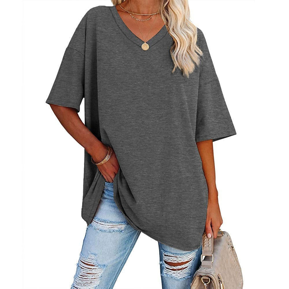 LUCIA - Casual Los V-Hals T-Shirt