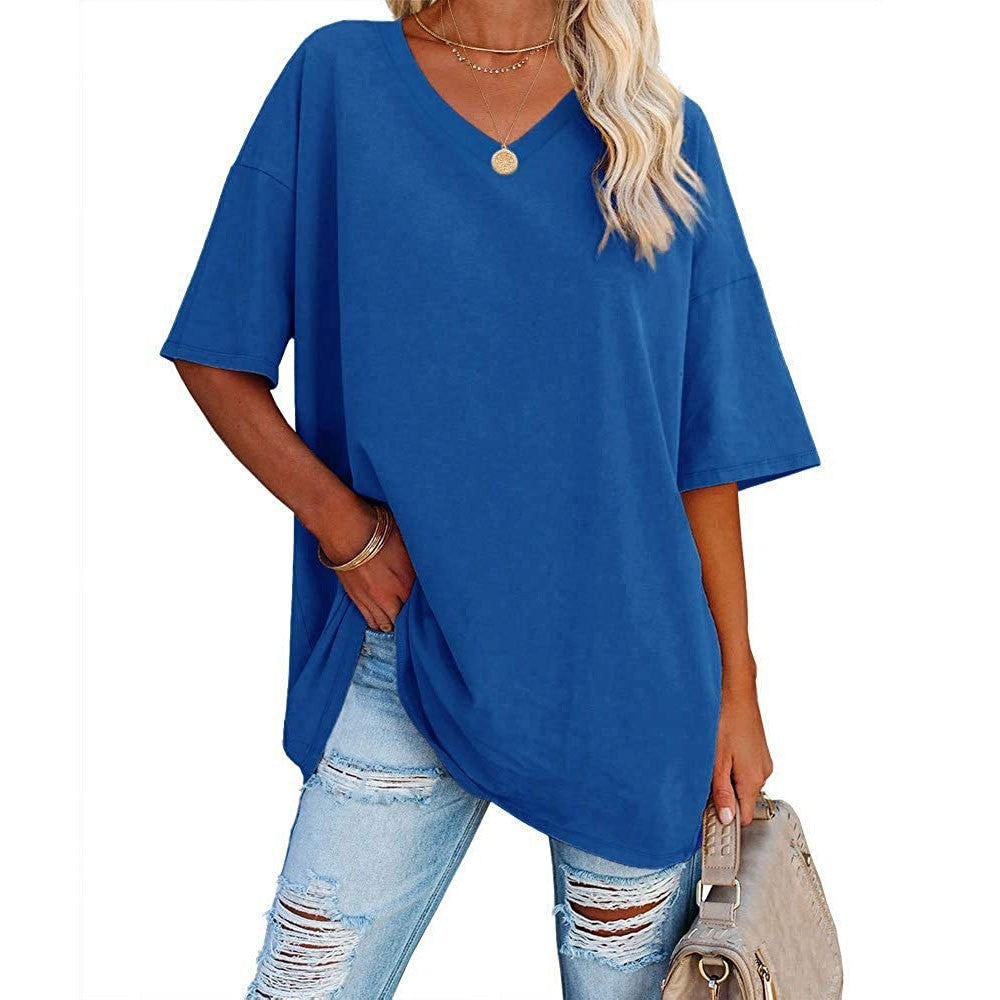 LUCIA - Casual Los V-Hals T-Shirt