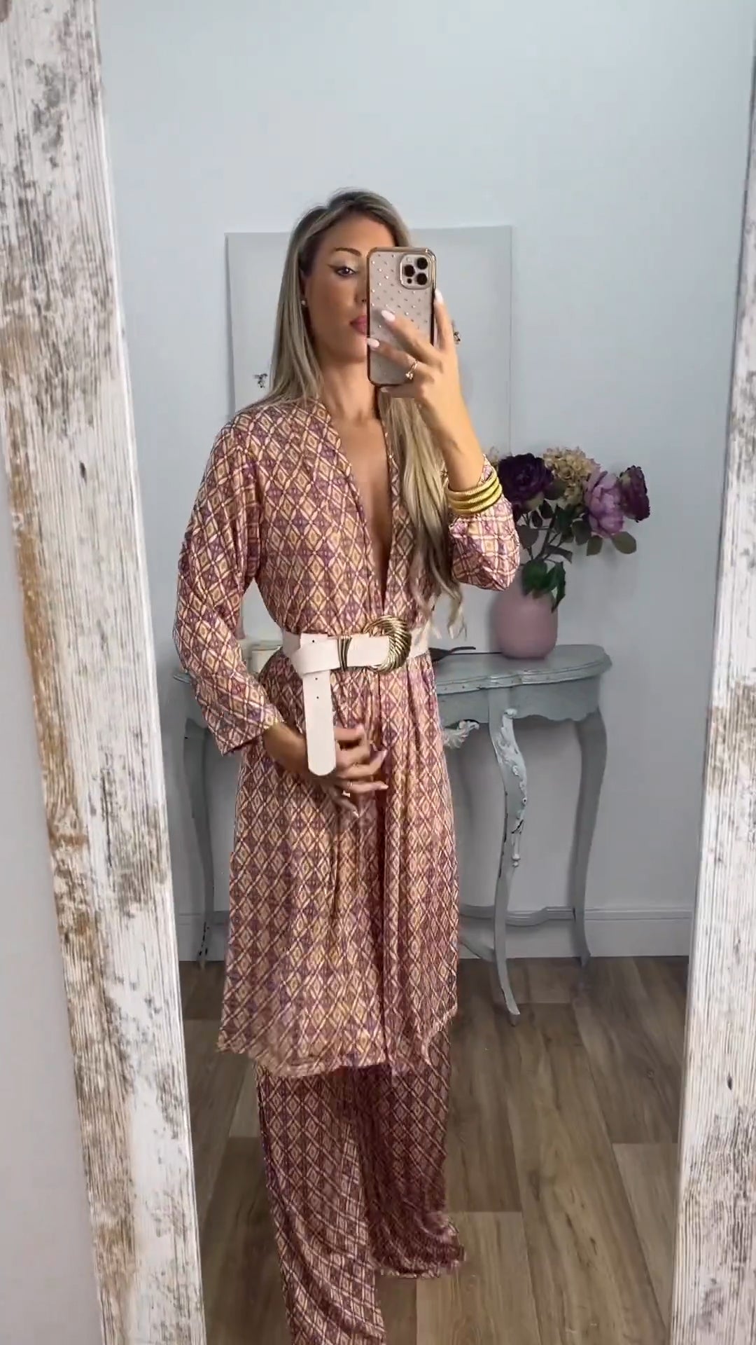 MARGO - Comfy pak met abstracte print voor dames