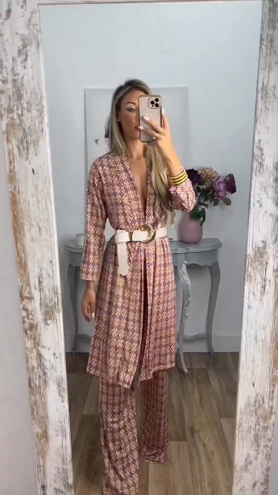 MARGO - Comfy pak met abstracte print voor dames