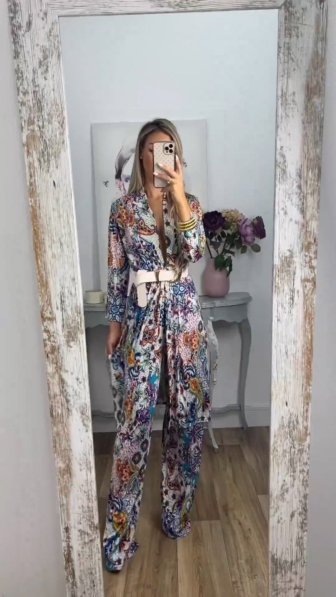 MARGO - Comfy pak met abstracte print voor dames
