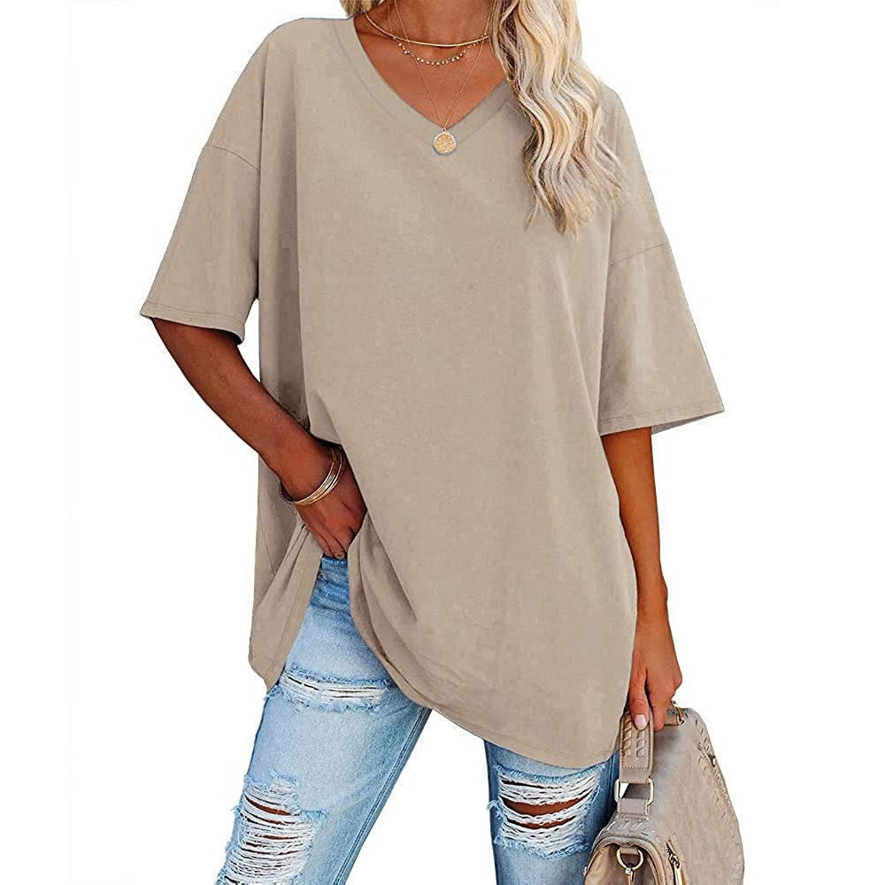 LUCIA - Casual Los V-Hals T-Shirt