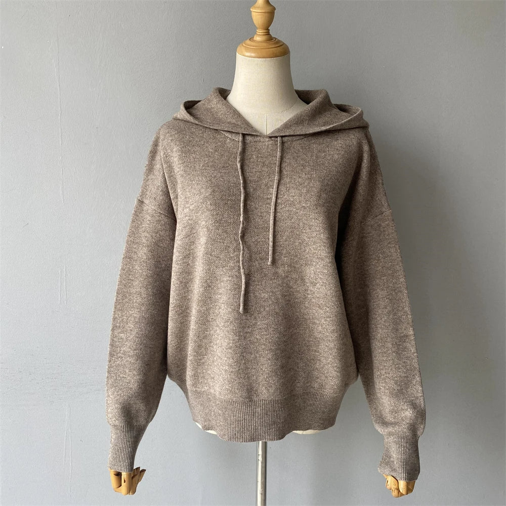 Clementine - Brooklyn gebreide trui en broek met kraag van echt vossenbont
