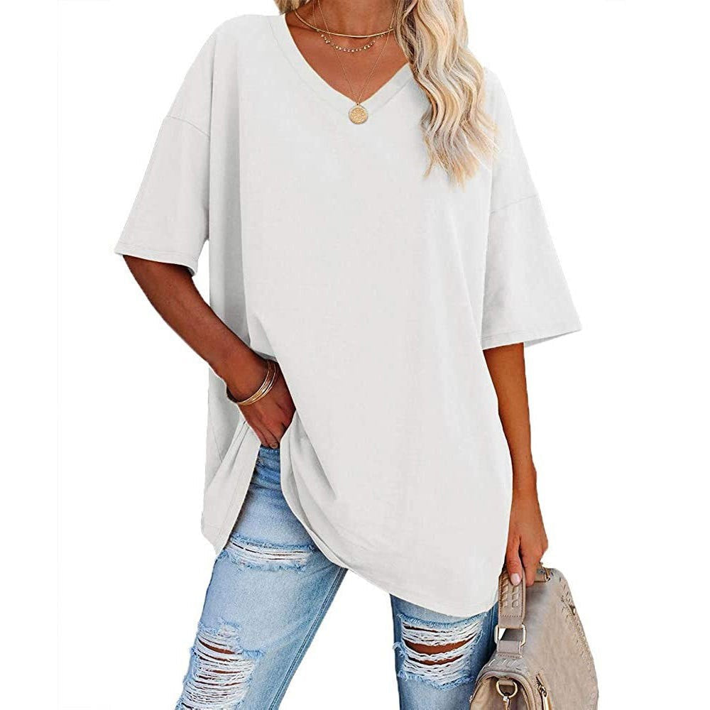 LUCIA - Casual Los V-Hals T-Shirt