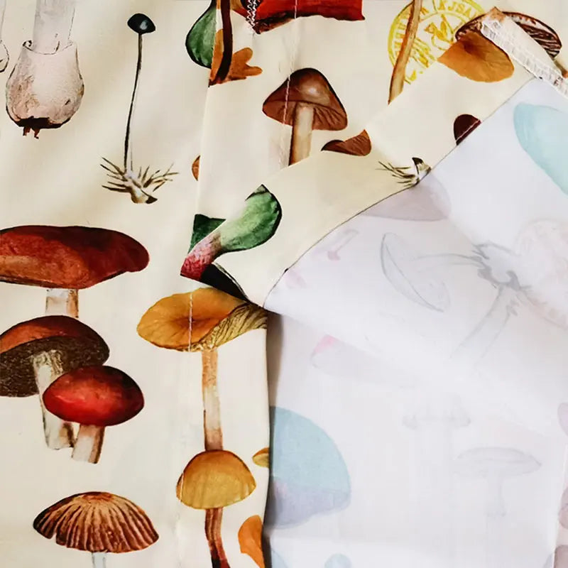 DIETER - Heren Overhemd met Paddestoelenprint