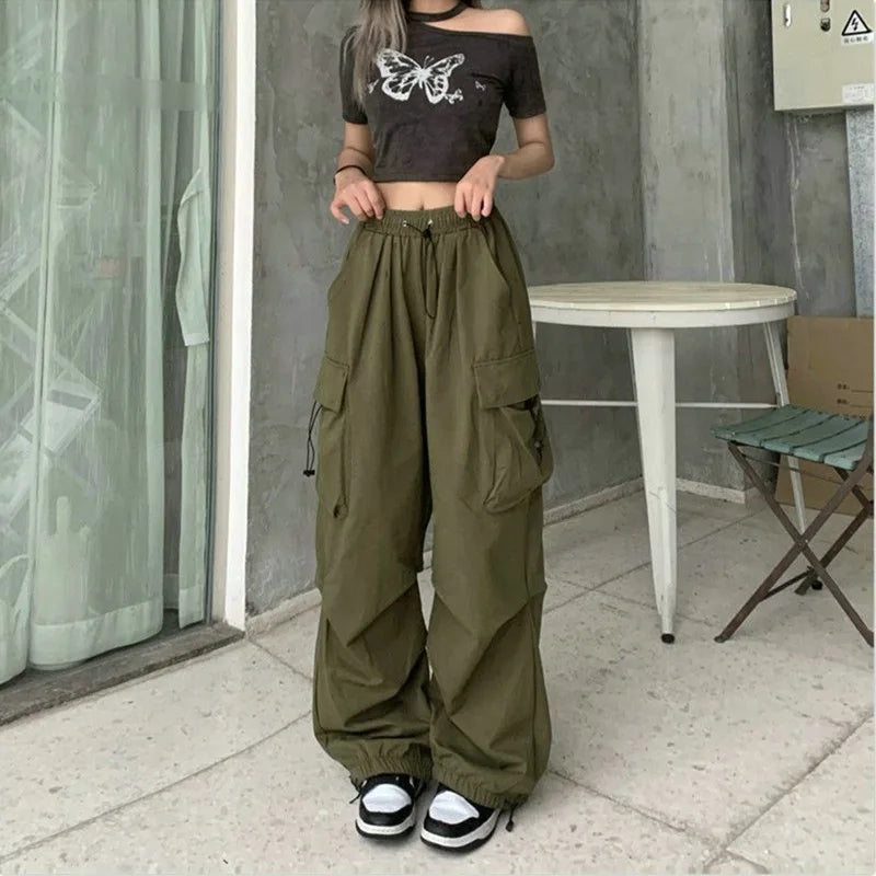 MARJOLEIN - Dames Y2K Zomer Dunne Baggy Cargo Broeken