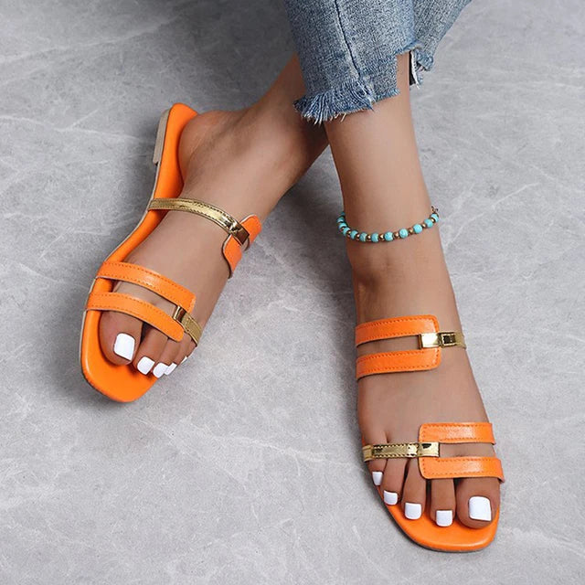 WILLEMINA - zomer platte slippers voor dames