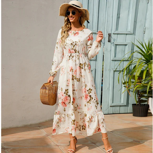 MALIN - Bohemian maxi-jurk