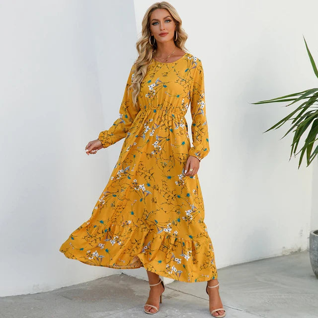 MALIN - Bohemian maxi-jurk