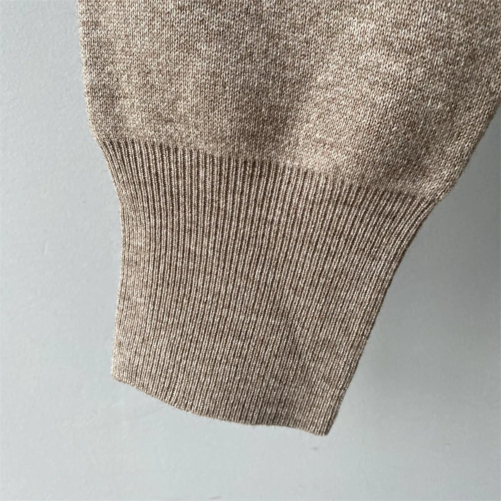 Clementine - Brooklyn gebreide trui en broek met kraag van echt vossenbont