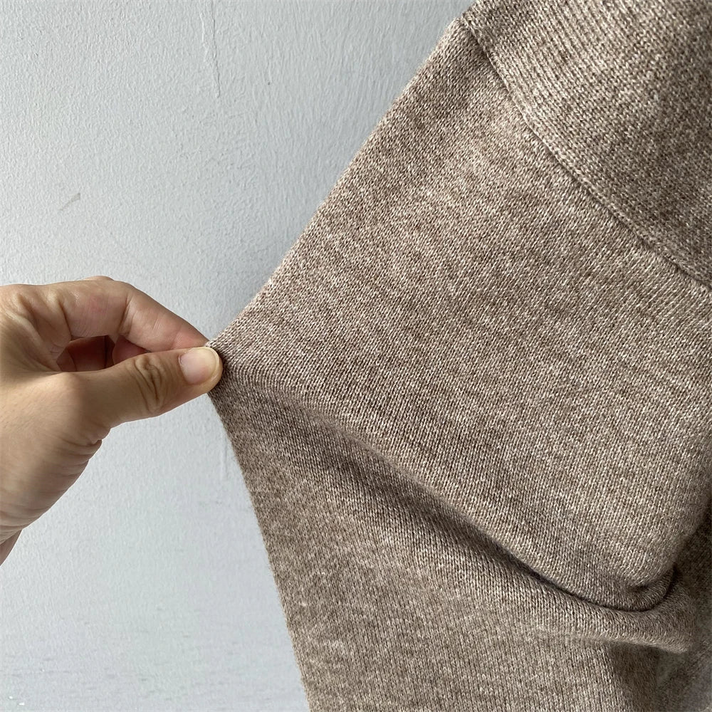 Clementine - Brooklyn gebreide trui en broek met kraag van echt vossenbont