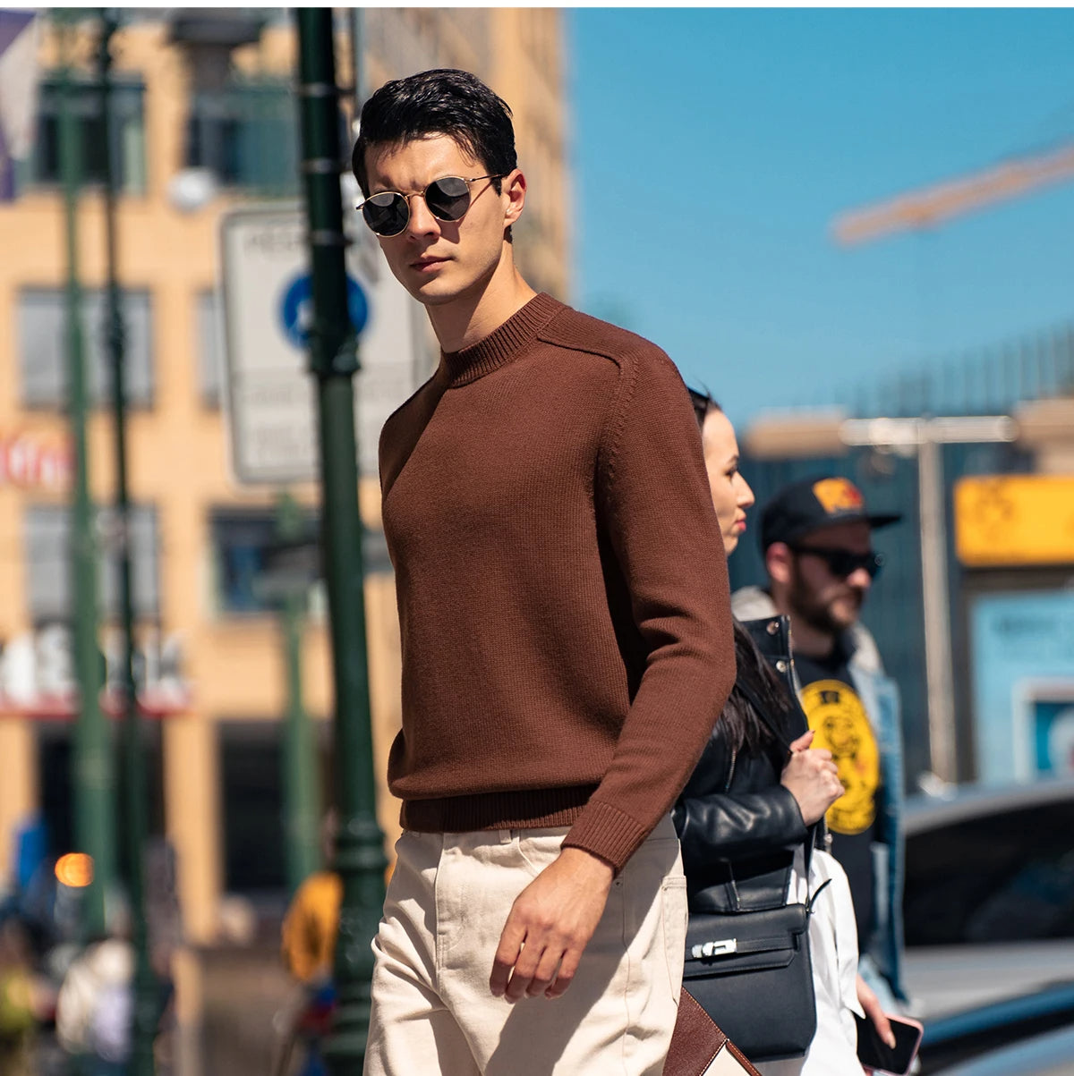 Jethro - Luxe kasjmier semi-turtleneck trui voor mannen