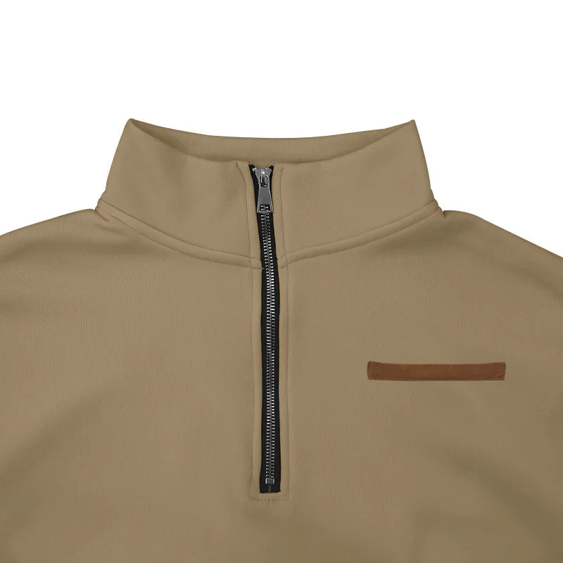 Rudyard - Heren Pullover Winter Fluweel Half-Zip