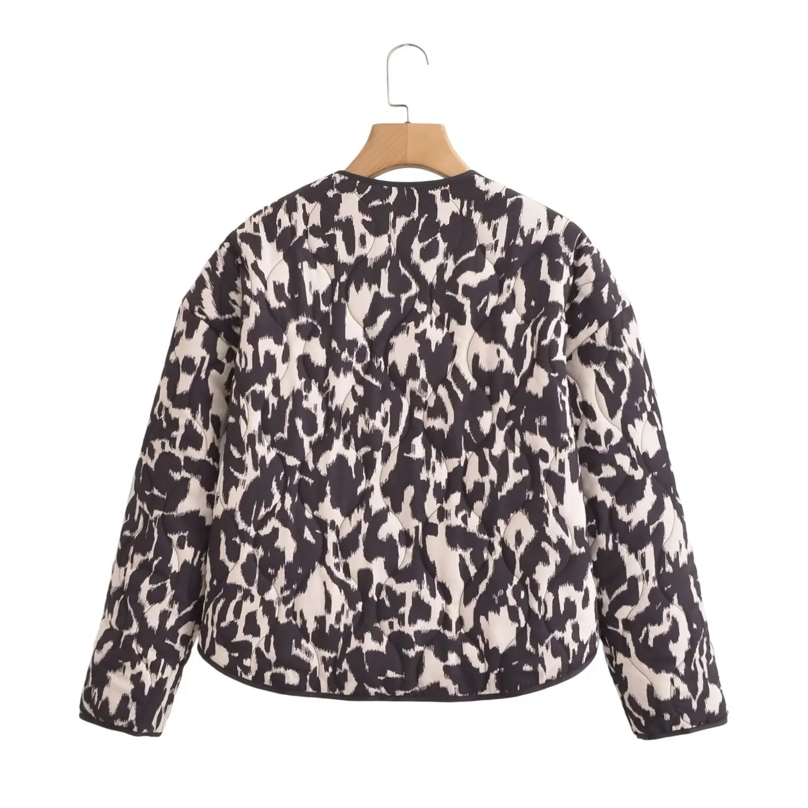 Amani - Trendy Quilted Jacket met dierenprint voor dames