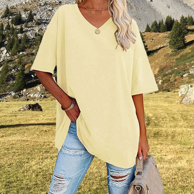LUCIA - Casual Los V-Hals T-Shirt