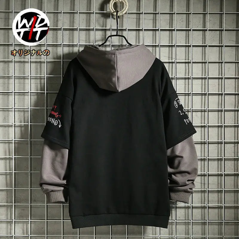 Simeon - Mock Tweedelig Sweatshirt met Koreaanse Hip Hop print