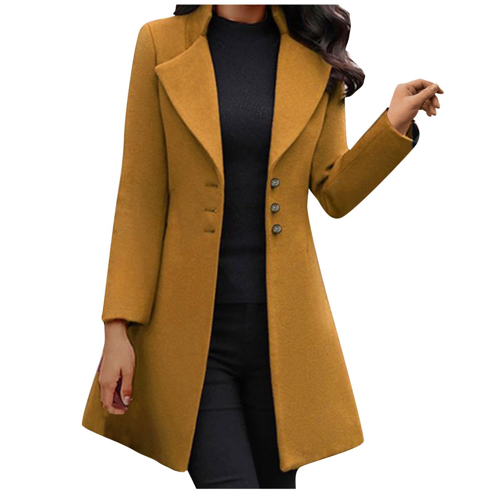 SARAH - Elegante Italiaanse Wollen Jas - Dames Winterjas met Lange Mouwen
