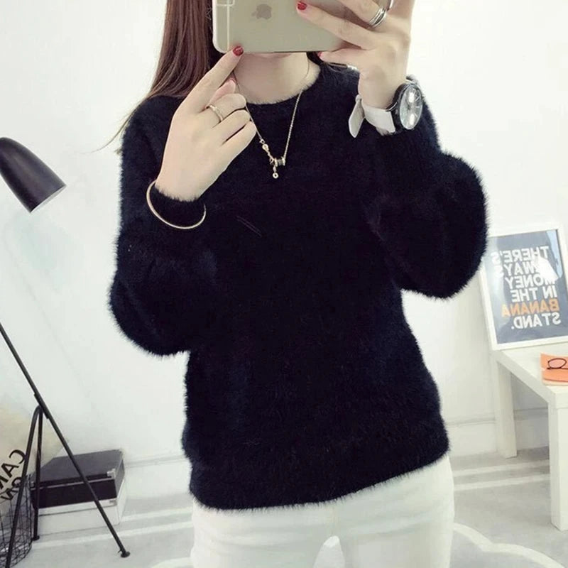Christiana - Knusse Winter Imiteer Nertswol Pofmouw Sweater
