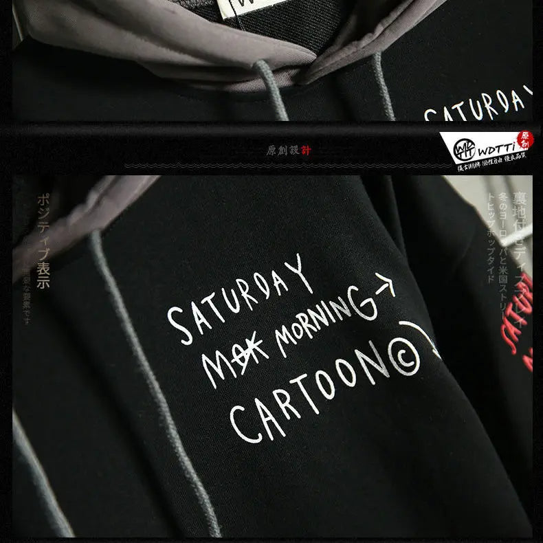 Simeon - Mock Tweedelig Sweatshirt met Koreaanse Hip Hop print