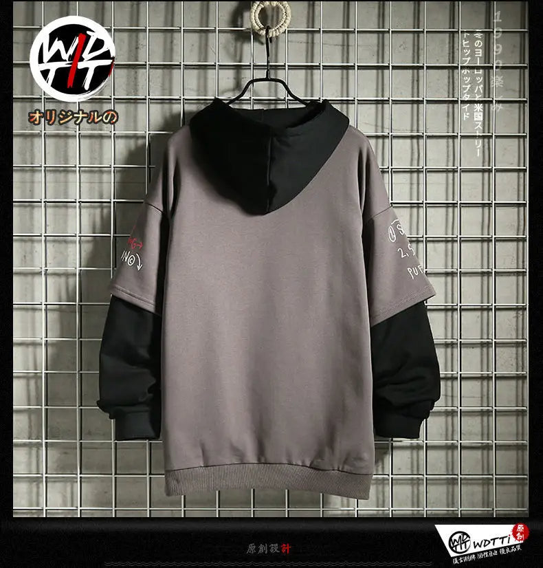 Simeon - Mock Tweedelig Sweatshirt met Koreaanse Hip Hop print