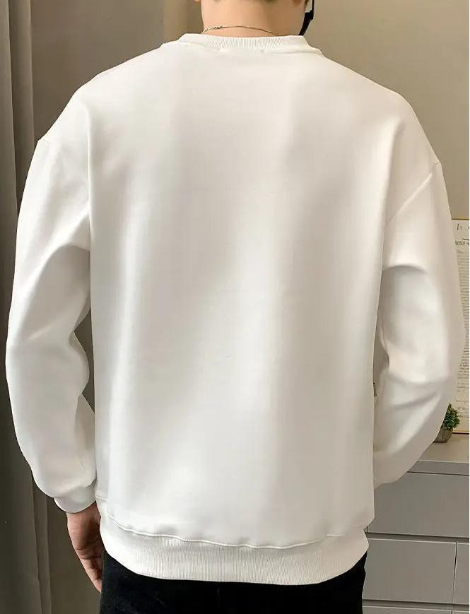 Salvatore - Stijlvolle contrasterende ronde hals trui voor heren