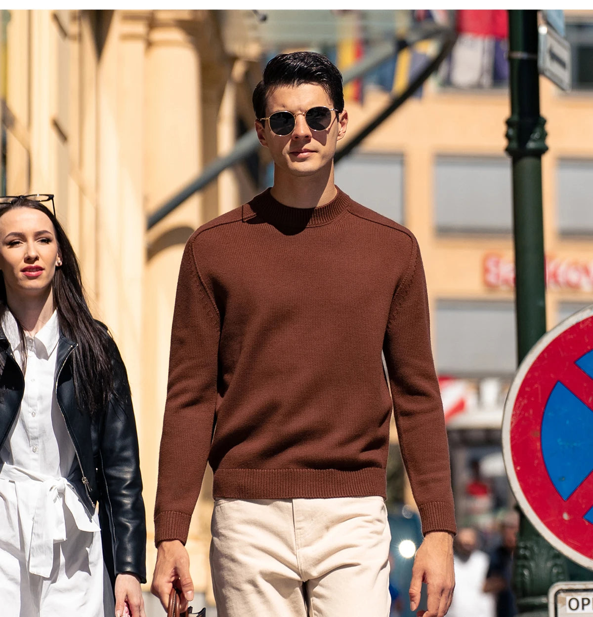 Jethro - Luxe kasjmier semi-turtleneck trui voor mannen