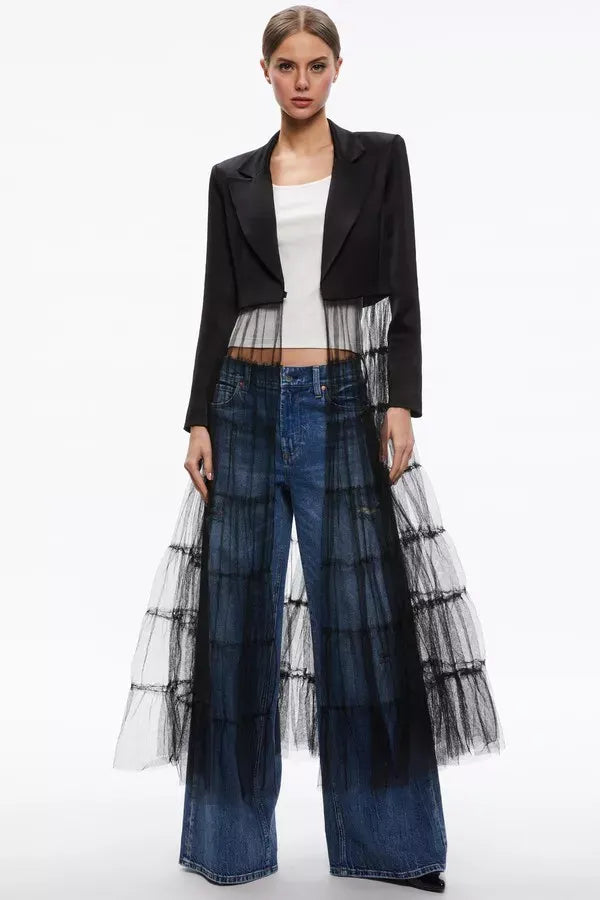 PAULINE - Dames Candy Lange Tule Blazer