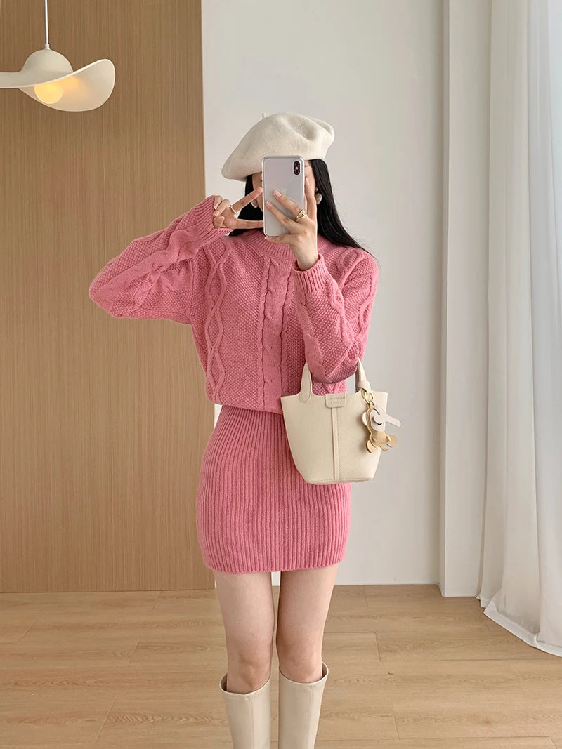 Celestia - Bodycon jurk met ribboord voor dames