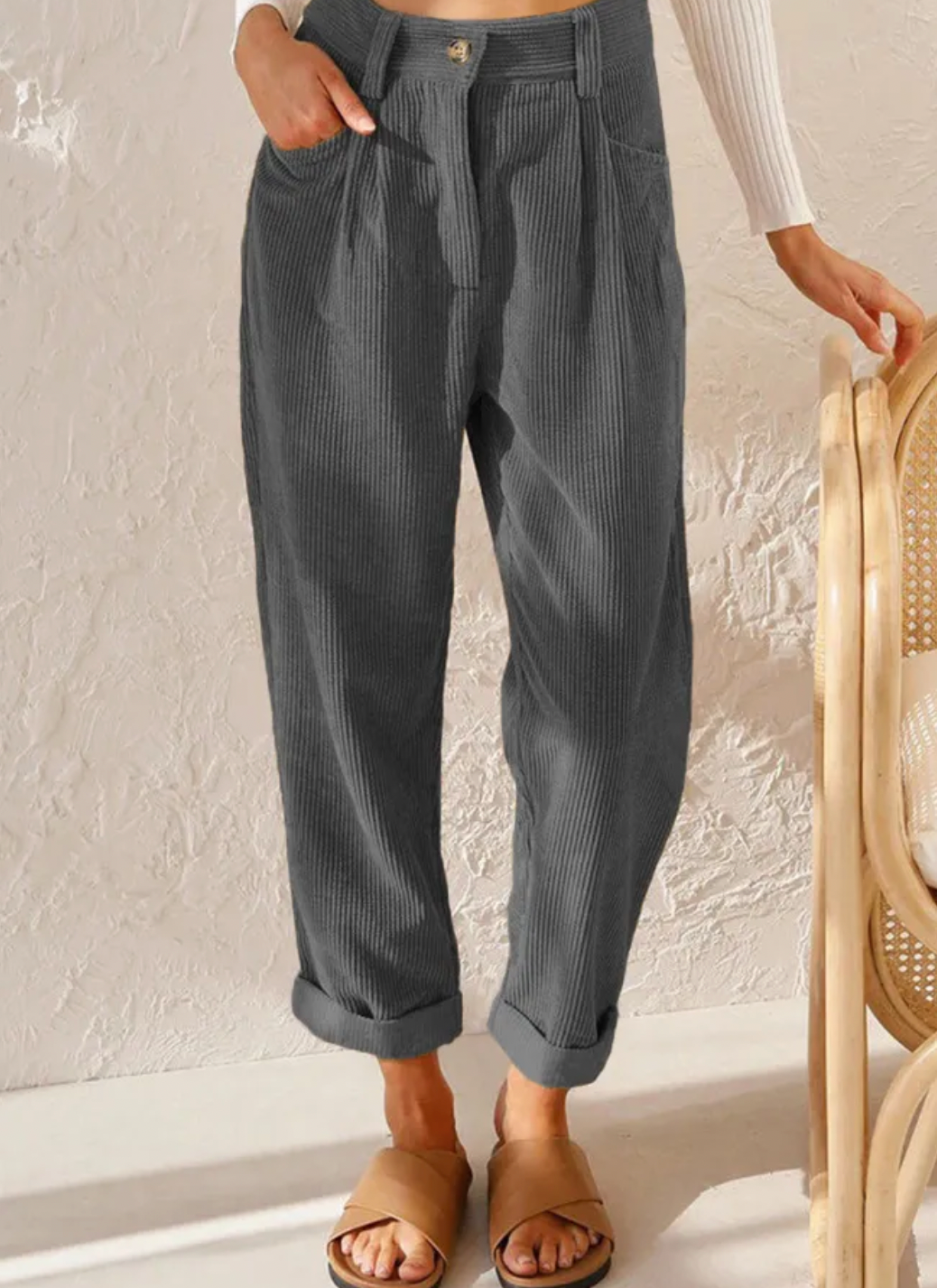 FELICITAS - Chique corduroy broek