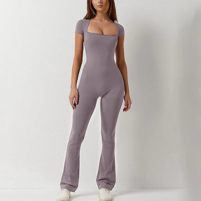 CLARA - Bodycon Jumpsuit met Uitlopende Broek