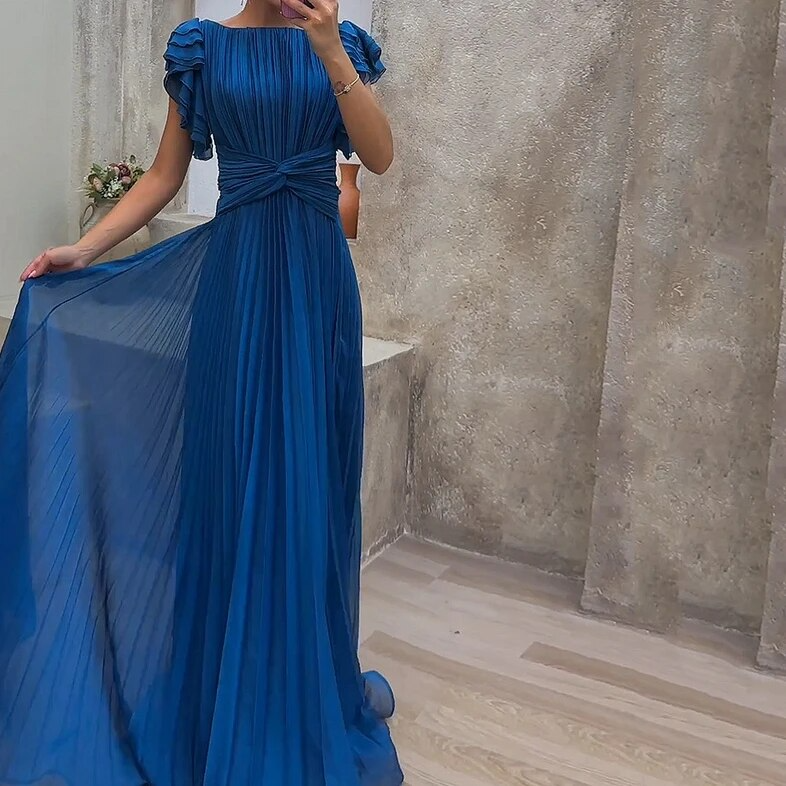 LIESE - Elegante kleurrijke avondjurk