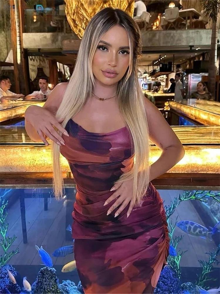 RIE - Dames Schoudervrij Bodycon Zomerjurk