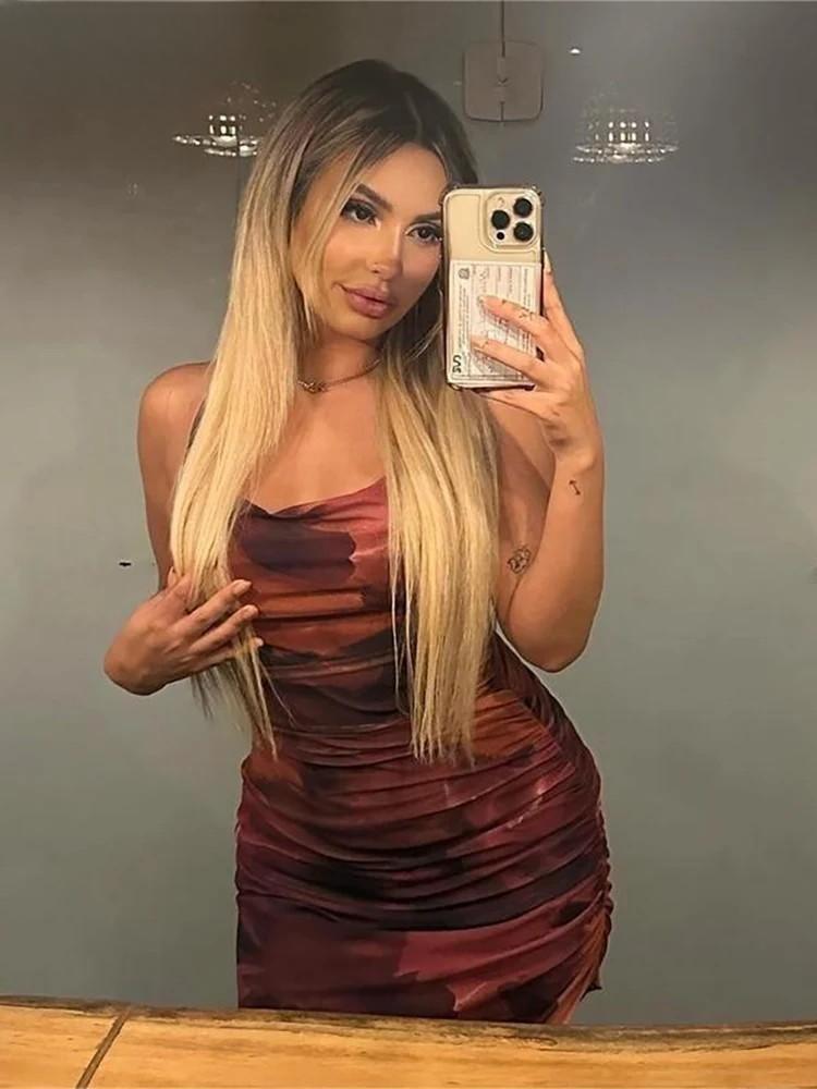 RIE - Dames Schoudervrij Bodycon Zomerjurk