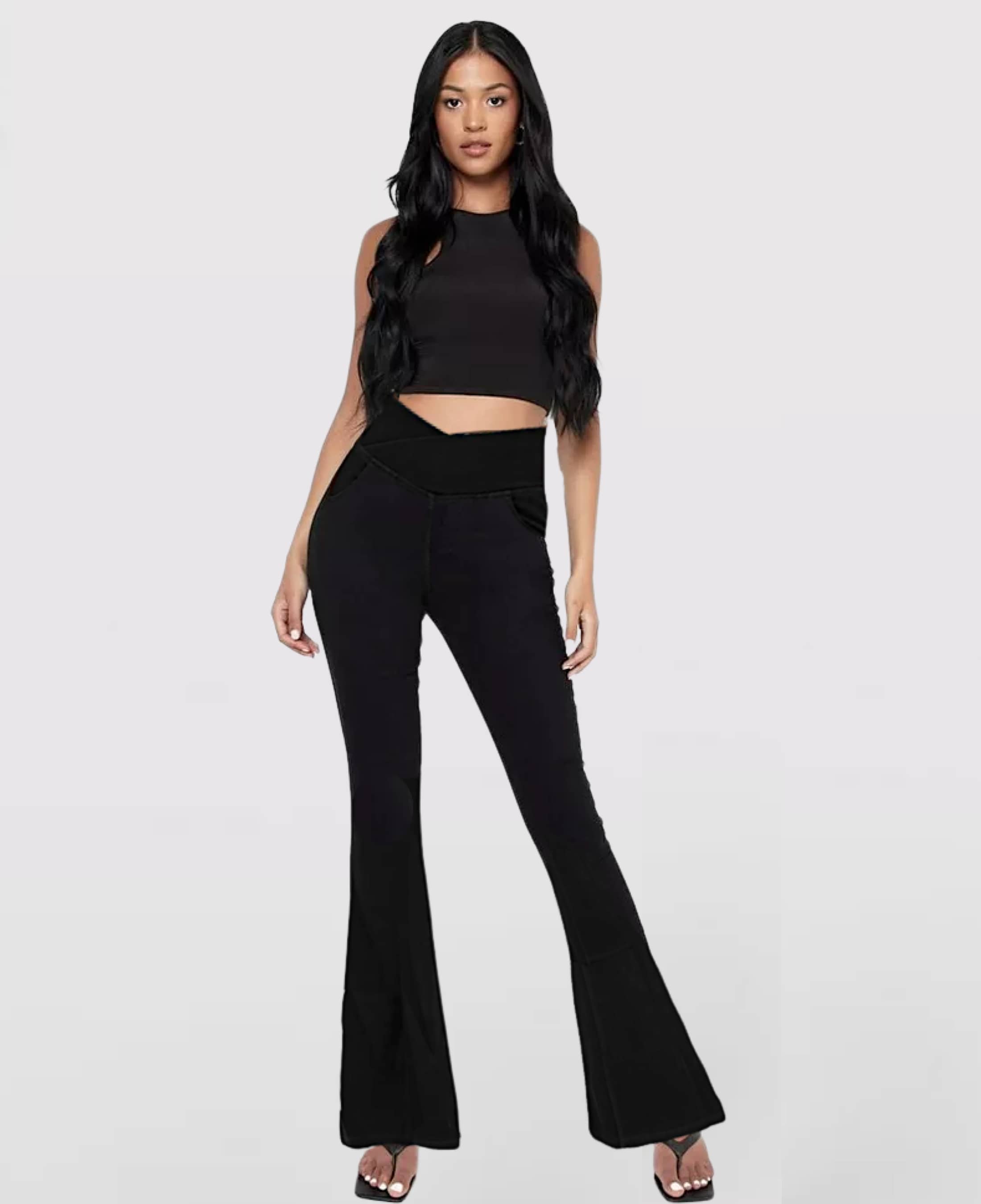 CAROLIEN - Dames Hoge Taille Stretchbare Flare Jeans