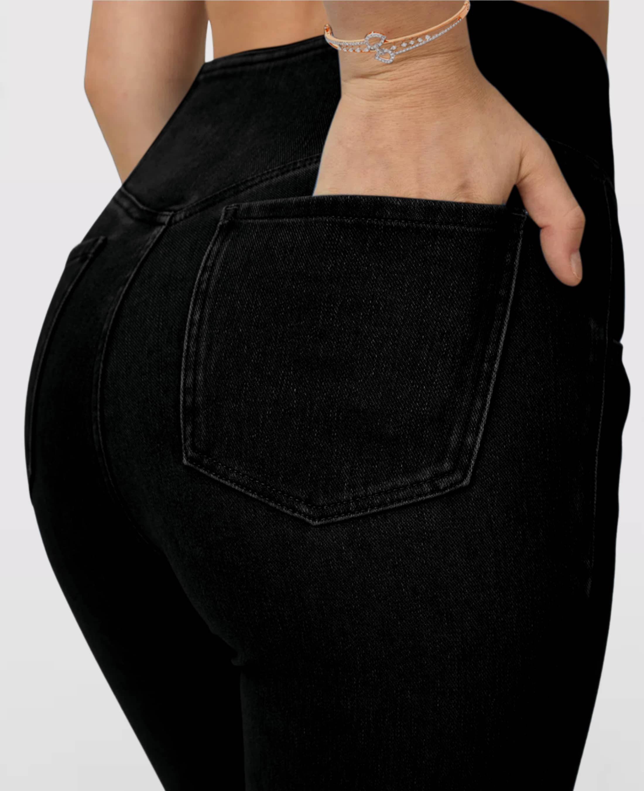 CAROLIEN - Dames Hoge Taille Stretchbare Flare Jeans