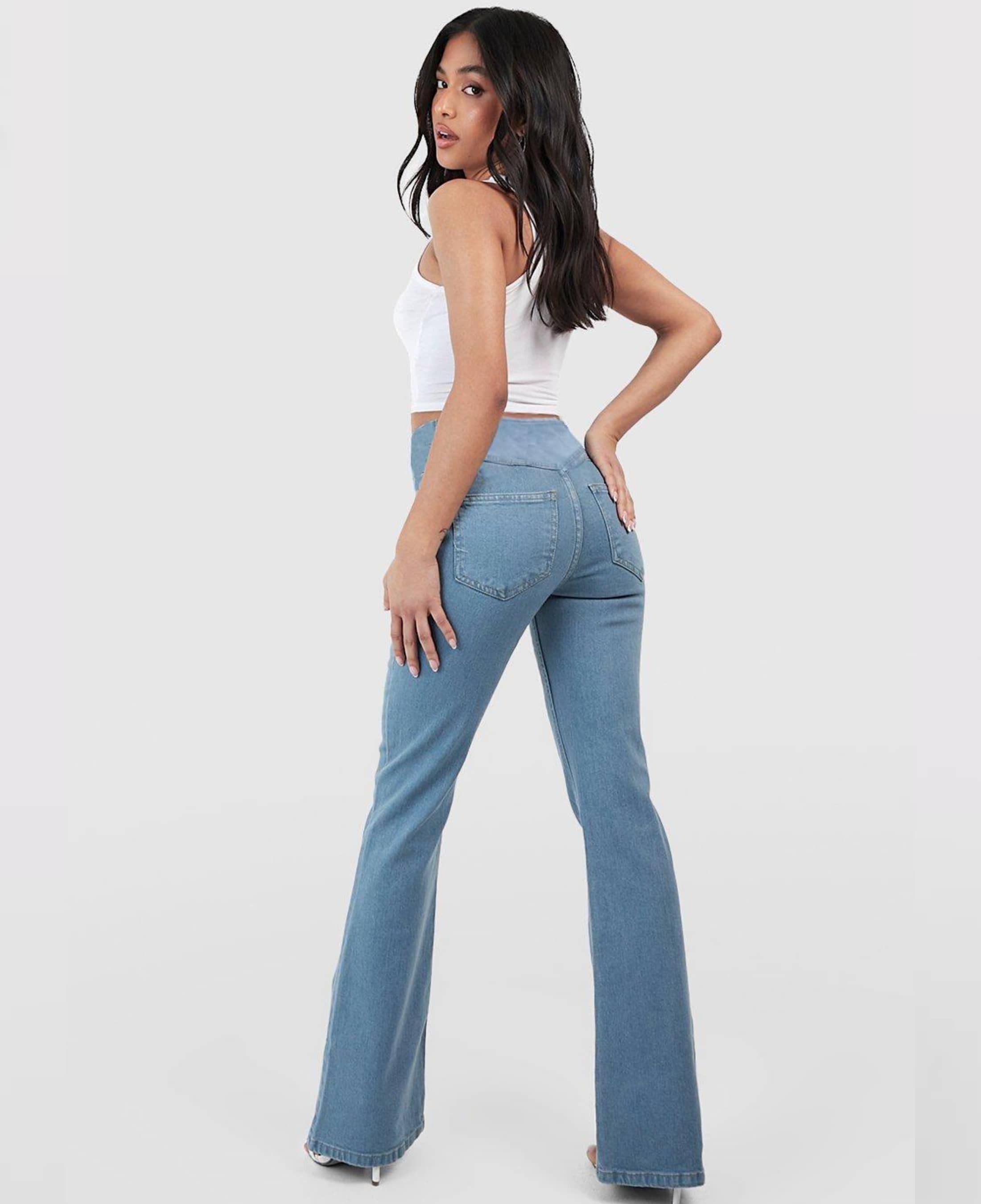 CAROLIEN - Dames Hoge Taille Stretchbare Flare Jeans