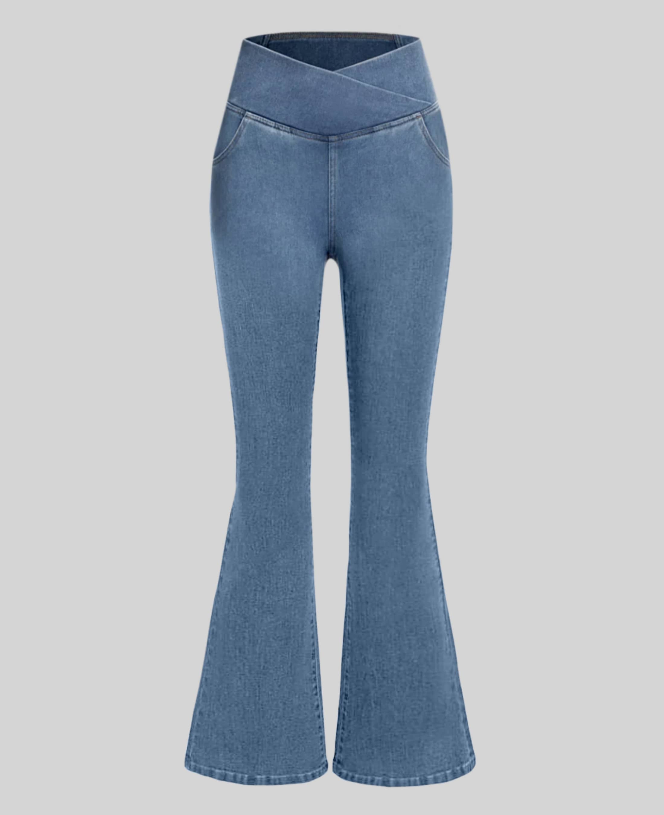 CAROLIEN - Dames Hoge Taille Stretchbare Flare Jeans