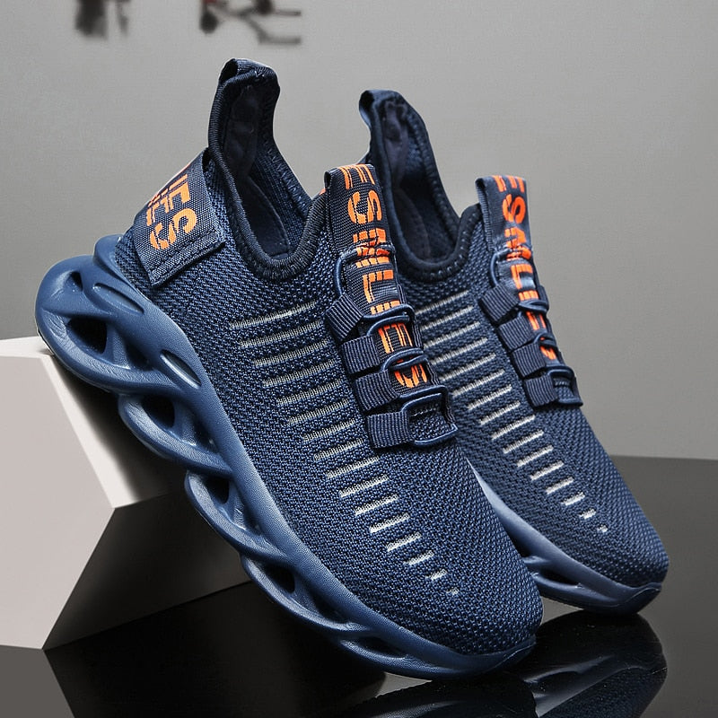 Heren Sport Sneakers | Ademend Mesh Design | Lichtgewicht Hardloopschoenen | Slip-On Casual Trainers