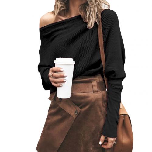 LEONIE - Chique off-the-shoulder gebreide trui