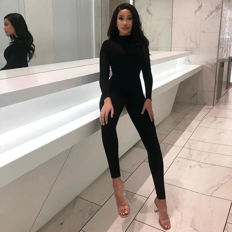 AMINA - Casual Skinny Fashion Jumpsuit